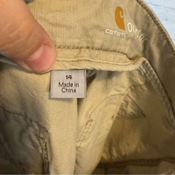 Carhartt Beige Original Fit Shorts size 14 - Picture 6 of 6
